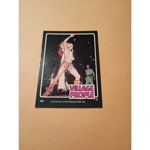 Vintage 1979 Village People Trading Card #53 Disco Era Vintage Music Collectible